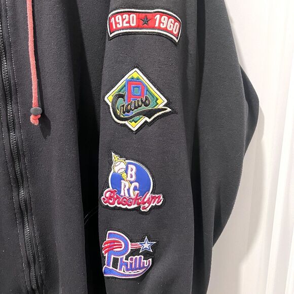 VTG Big Boy Negro Leagues Museum Discover Greatness Patch hoodie Black Men 4XL - Picture 3 of 15